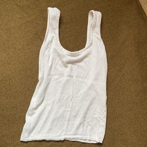 American Apparel off white knit tank top Small
